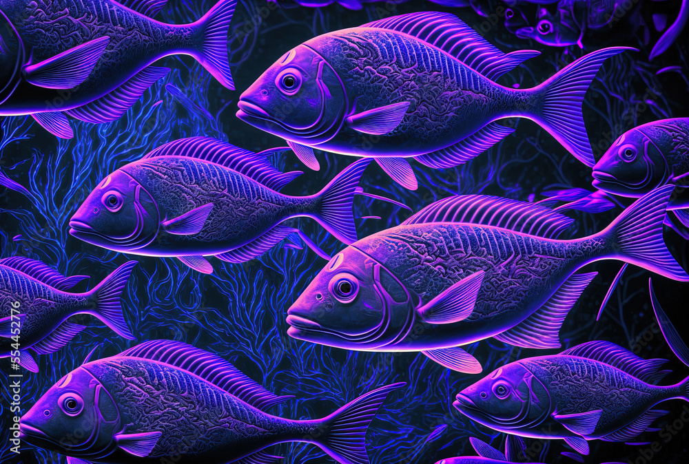 Iridescent Tropical Fish Manga Scan Vf stock.adobe.com
