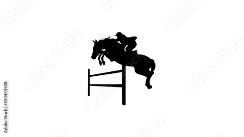Show jumping horse silhouette high quality vector
