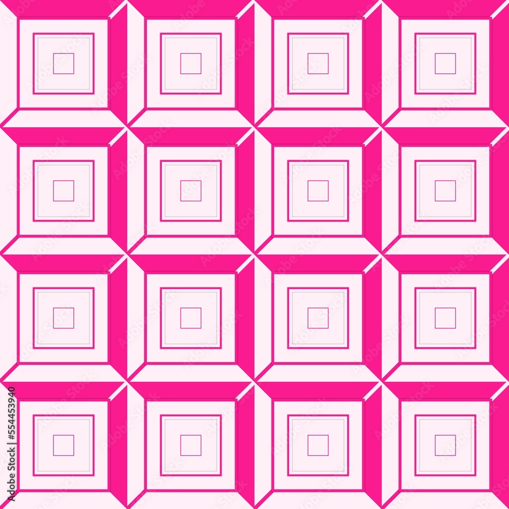 Pink Square Windows in Multiple Seamless Pattern Pink Square Windows in Multiple Seamless Pattern