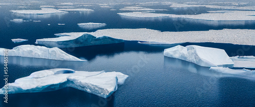 iceberg in polar regions, generative ai illustration