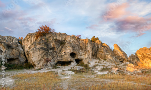 Ayazini cave church and National Park in Afyon, Turkey. Historical ancient Frig (Phrygia, Gordion) Valley