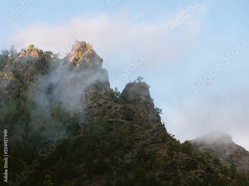 Misty rocks