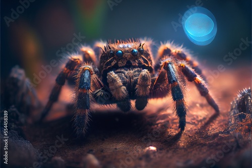 Tableau sur toile Generative AI abstract render of a tarantula