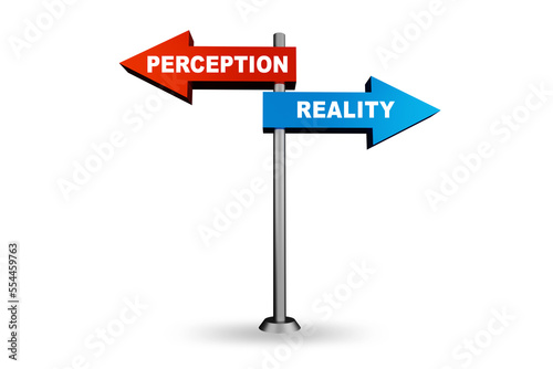 Concept of choosing perception or reality