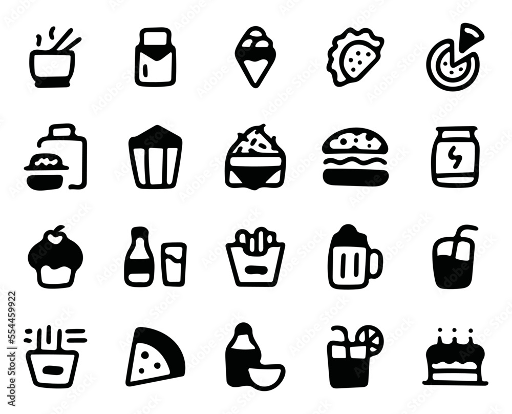 vector illustration, junk food icon set, fast food icon set, solid icon vector illustration, junk food icon set, fast food icon set, solid icon