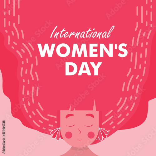 Flat design womens day event theme