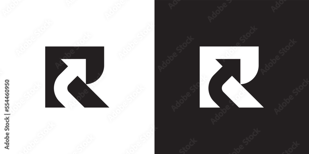 Minimal R logo. Icon of a R letter on a luxury background. Logo idea ...