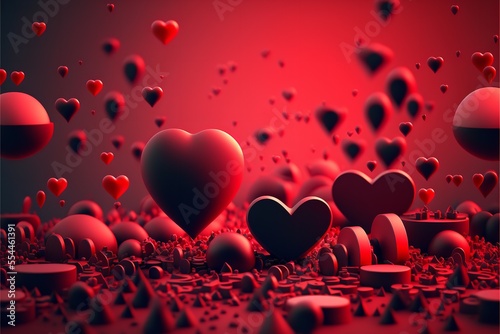 Valentines day background with love sign. 2023 valentines day background.