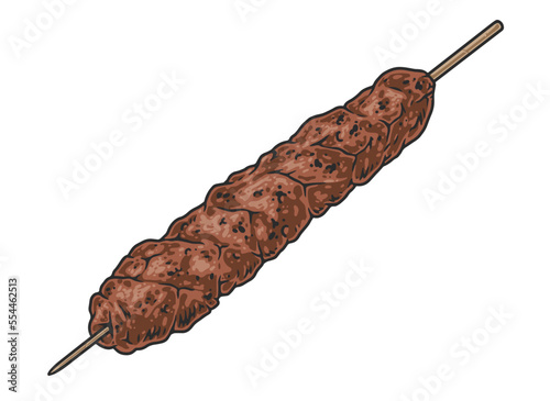Shashlik kebab logotype colorful detailed
