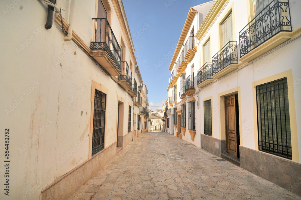 View of streets of the Spanish town of Ronda