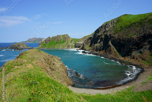 View of the coast at Sukai Misaki of Rebun island in Hokkaido photo