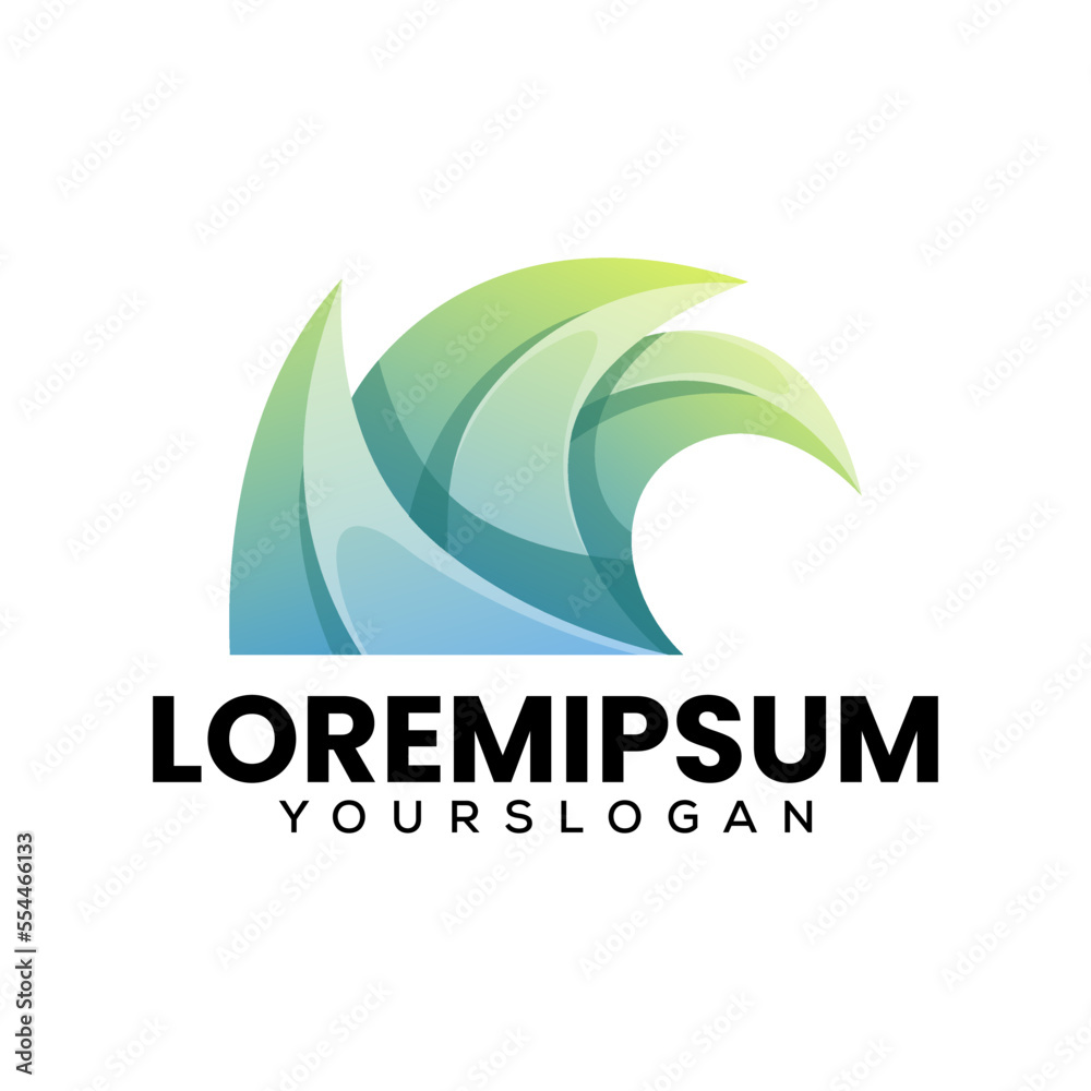 grass gradient logo design grass gradient logo design