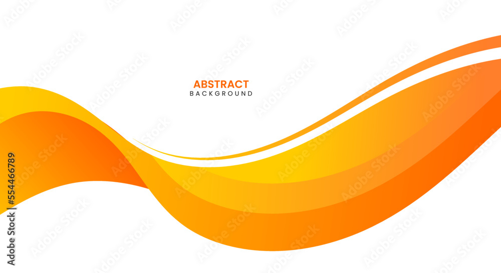 Orange creative wave business banner background