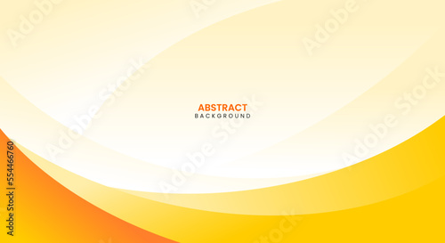 Abstract orange wave banner template design background