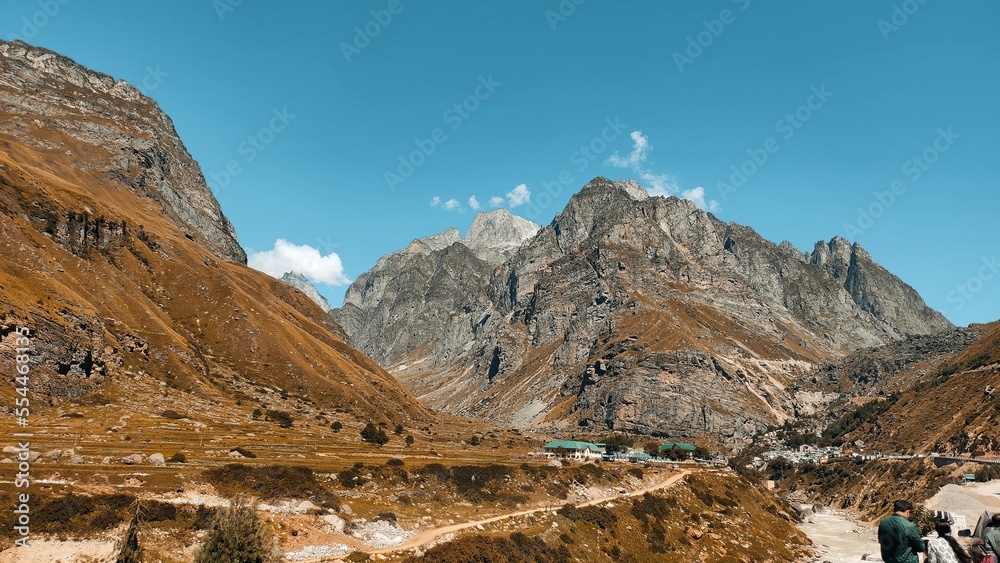 Mountains in Mana : the last village of india Mountains in Mana : the last village of india