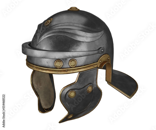 3d rendering roman legionary helmet photo