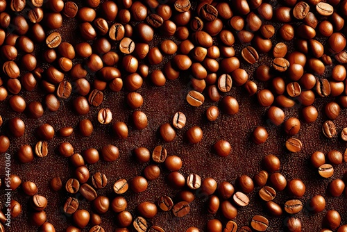 Beverage-Ready Coffee Beans in a Photo Generative AI