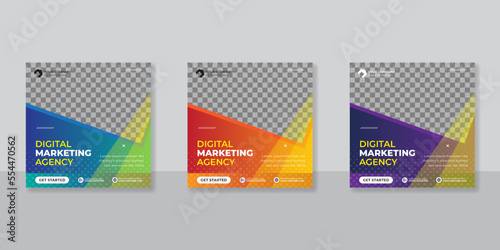 Digital marketing corporate social media  post template