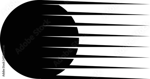 CircleLogo with liness.Modern art design .Black Vector stripes .Straight speed lines .Geometric shape. Wall art .