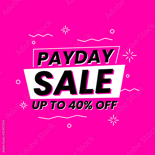 Payday sale shopping banner design vector
