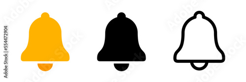 Notification bell icon set