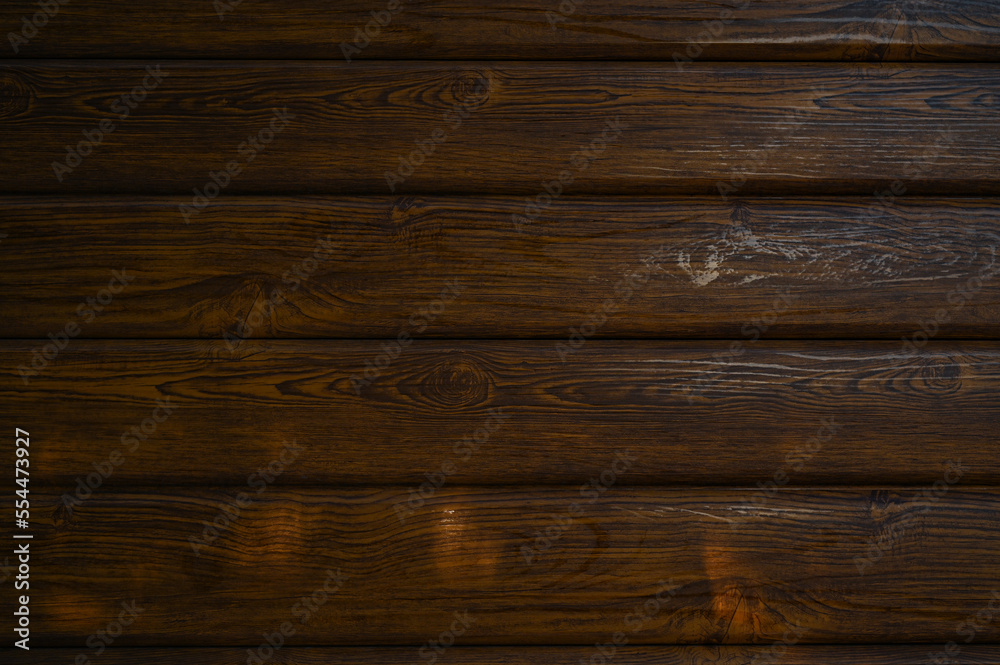 Fototapeta premium Wooden board texture, warm brown colors.