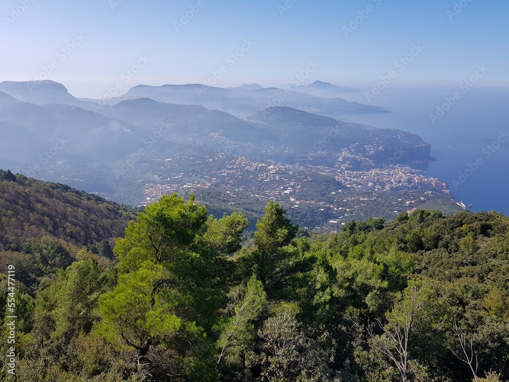 Panorama of the Mediterranean blue sea