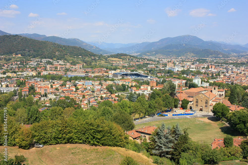 Panorama of the ancient city of Bergamo
