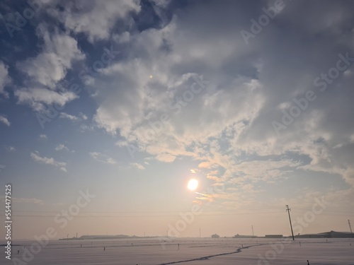 wind turbine at sunset
