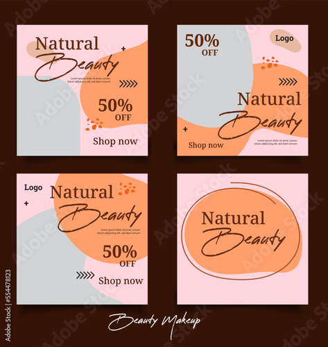 Natural Beauty Center Makeup Social media post Banner 
