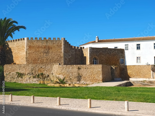 Medieval castle of Lagos at the Algarve coast of Portugal photo