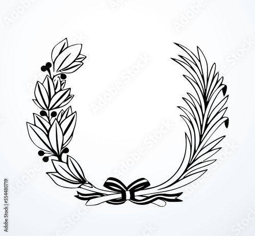 Coat of arms from the flag of Peru. Vector drawing icon