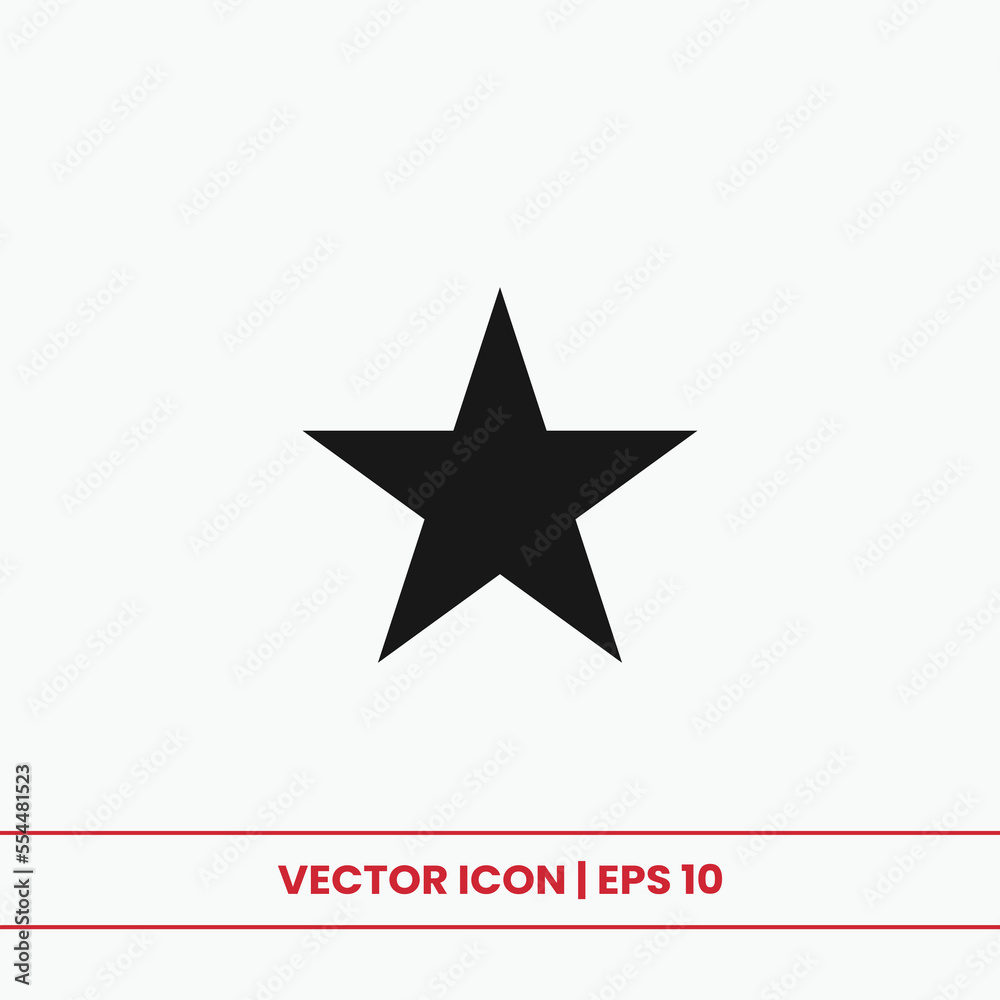 Star icon vector. Favorite star sign Star icon vector. Favorite star sign