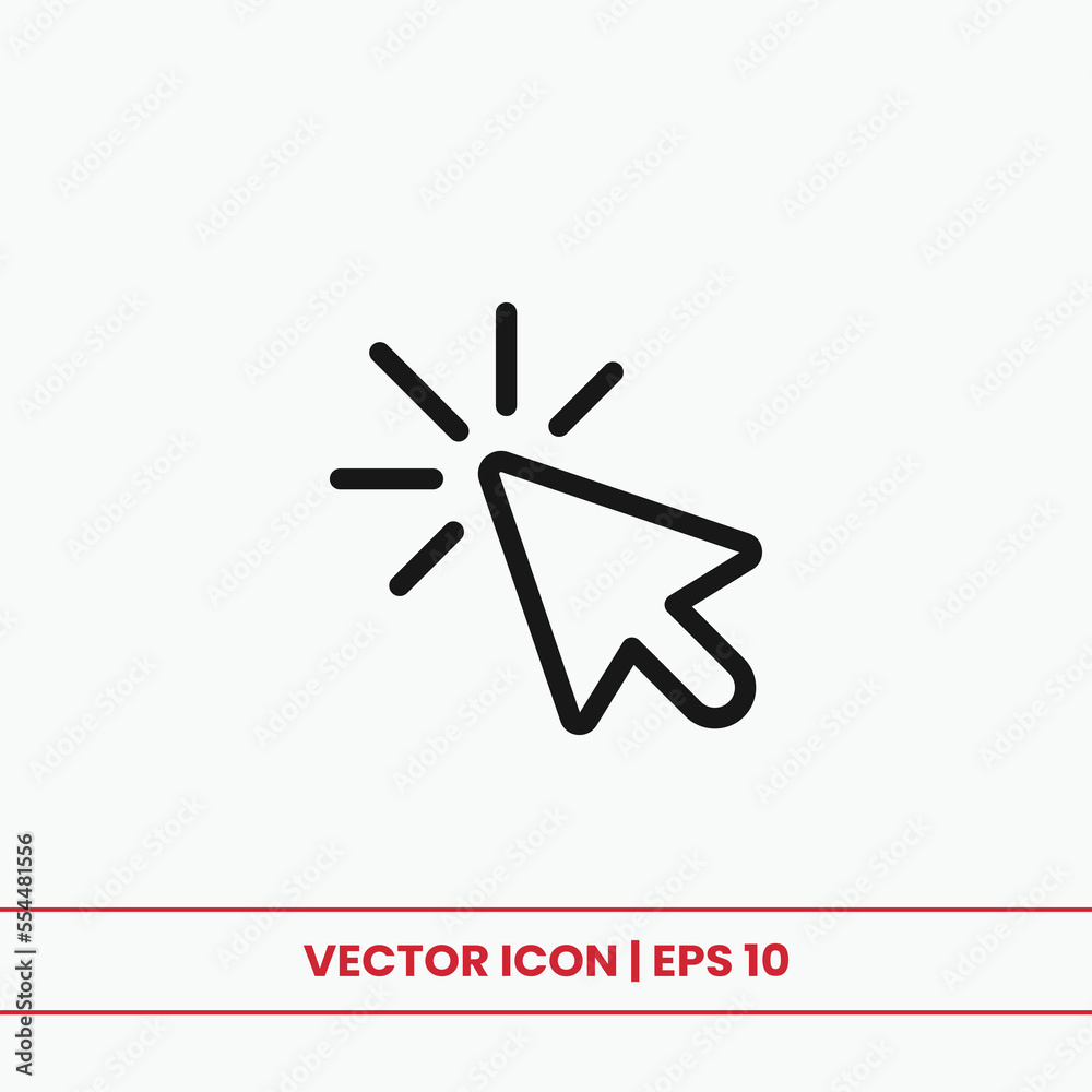 Click icon vector. Cursor sign Click icon vector. Cursor sign
