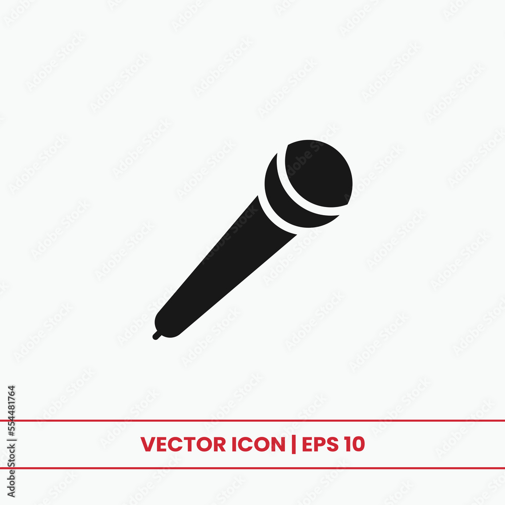 Microphone icon vector. Record microphone sign Microphone icon vector. Record microphone sign