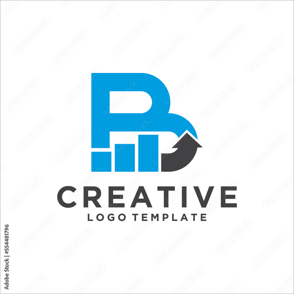 Investment logo with capital letter B, finance logo, financial investment logo, business logo Investment logo with capital letter B, finance logo, financial investment logo, business logo