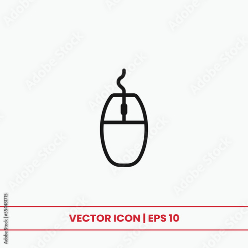 Computer mouse icon vector. Mouse sign