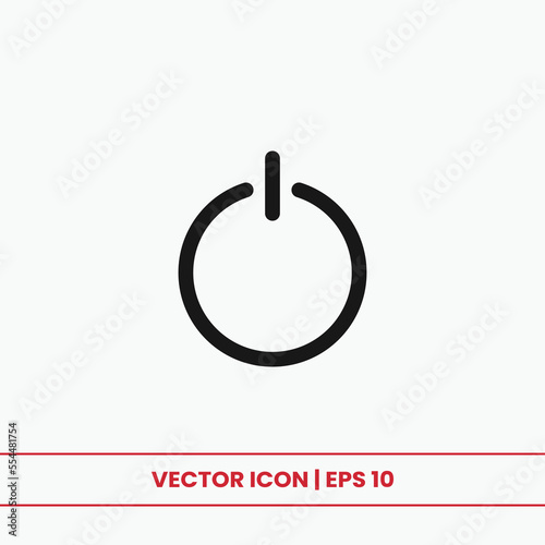 On off icon vector. Power on or off sign