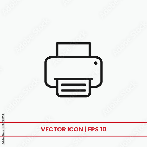 Printer icon vector. Print sign