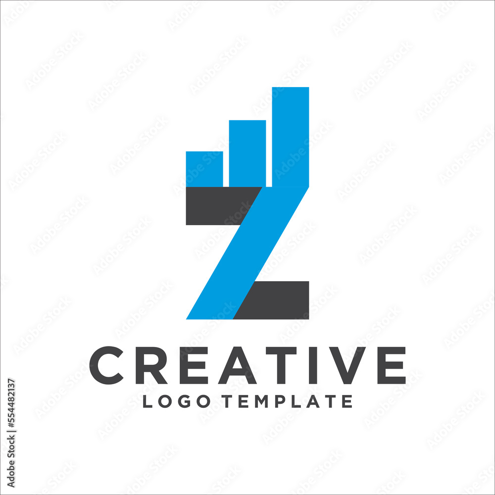 Investment logo with capital letter Z, finance logo, financial investment logo, business logo Investment logo with capital letter Z, finance logo, financial investment logo, business logo