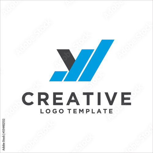 Investment logo with capital letter Y, finance logo, financial investment logo, business logo