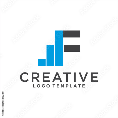 Investment logo with capital letter F, finance logo, financial investment logo, business logo
