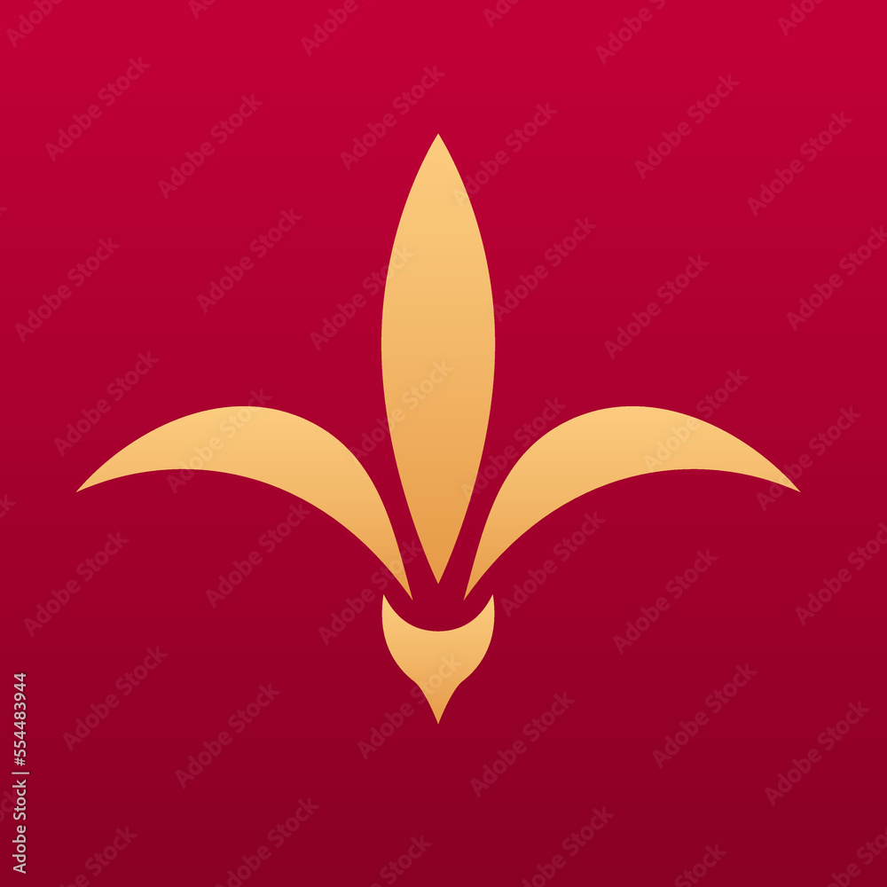 Chinese plant decorative element. Chinese traditional floral pattern. Peony leaf pattern. Isolated vector illustration