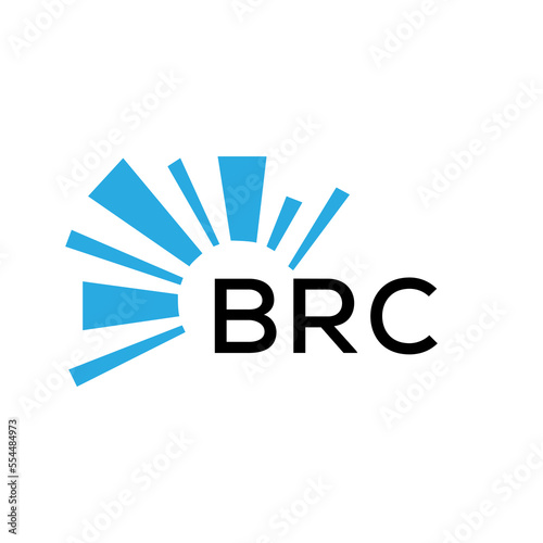 BRC letter logo. BRC blue image on white background and black letter. BRC technology  Monogram logo design for entrepreneur and business. BRC best icon.
