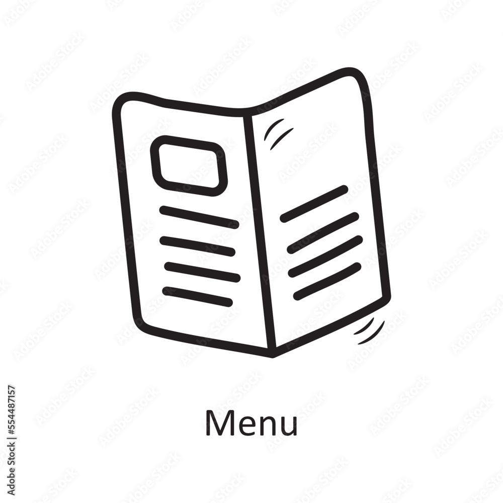 Menu vector outline Icon Design illustration. Food and Drinks Symbol on White background EPS 10 File Menu vector outline Icon Design illustration. Food and Drinks Symbol on White background EPS 10 File