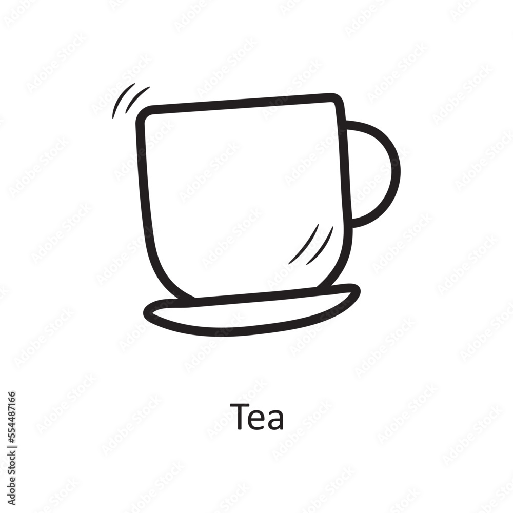 Tea vector outline Icon Design illustration. Food and Drinks Symbol on White background EPS 10 File Tea vector outline Icon Design illustration. Food and Drinks Symbol on White background EPS 10 File