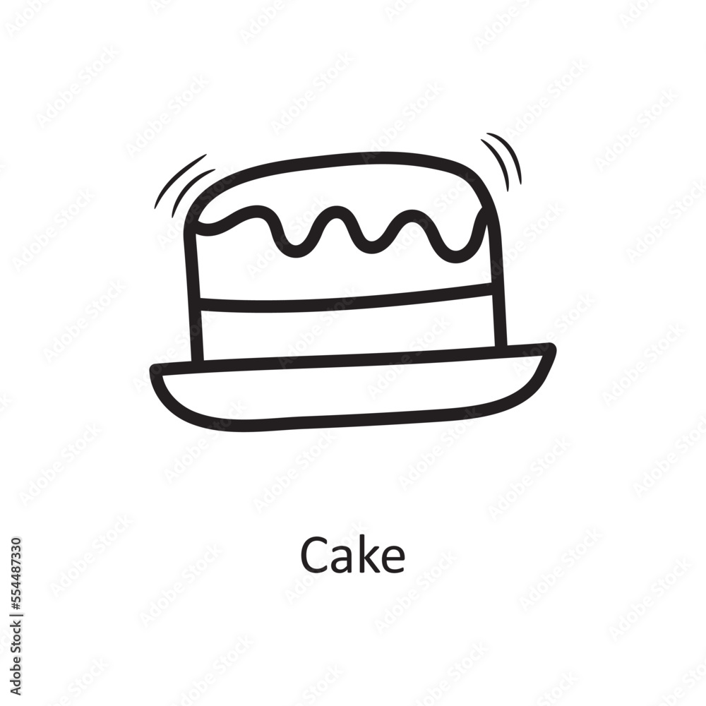 Cake vector outline Icon Design illustration. Food and Drinks Symbol on White background EPS 10 File Cake vector outline Icon Design illustration. Food and Drinks Symbol on White background EPS 10 File