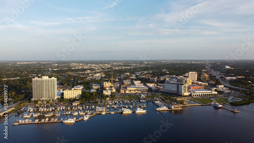 Downtown Fort Myers  FL at sunset