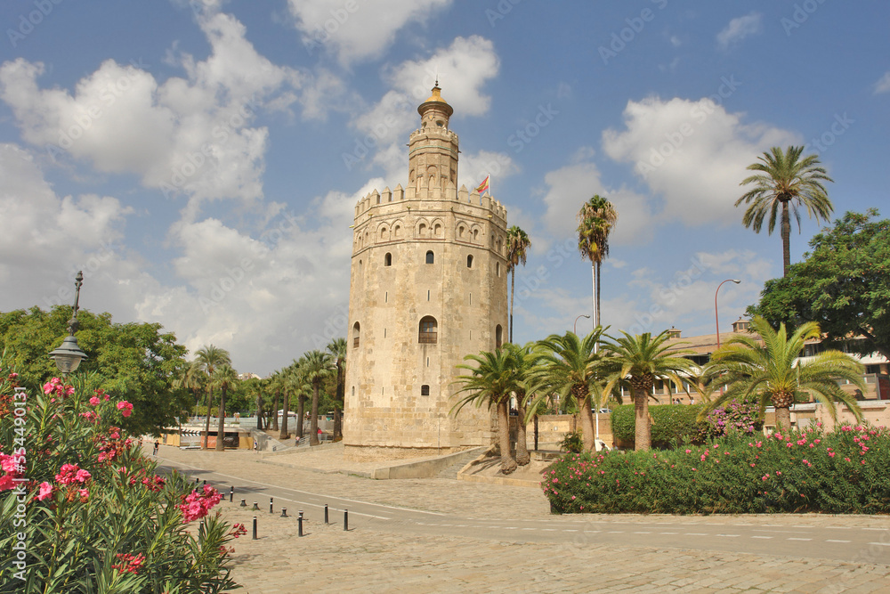 Tower of Gold  military watchtower in Seville, Spain