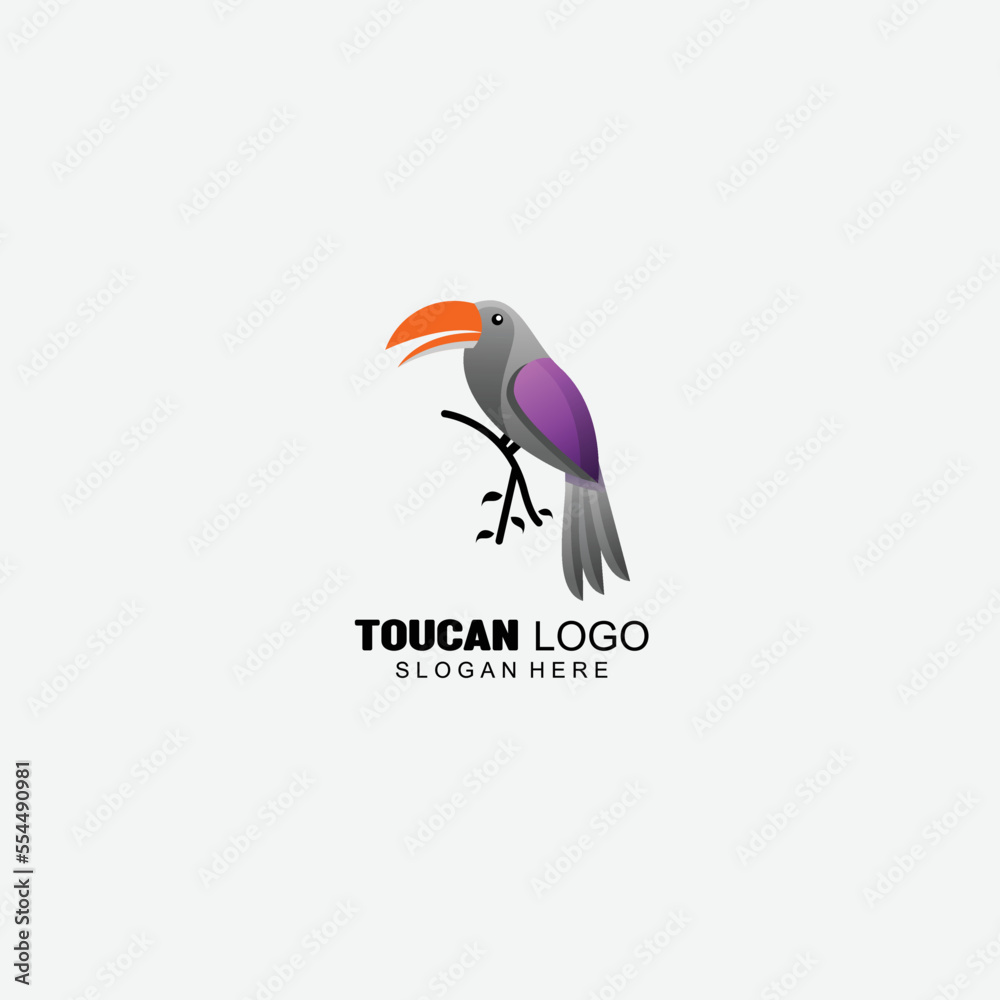 Obraz premium awesome logo toucan bird colorful